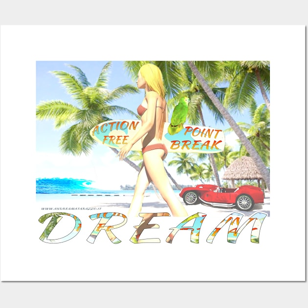 Dream- Action Free -Point Break Wall Art by Andrea Matarazzo